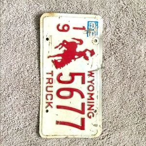 Wyoming License Plate